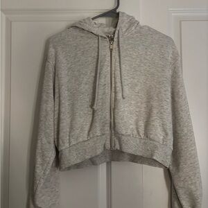 H&M Light Gray Women's Zip-Up Hoodie